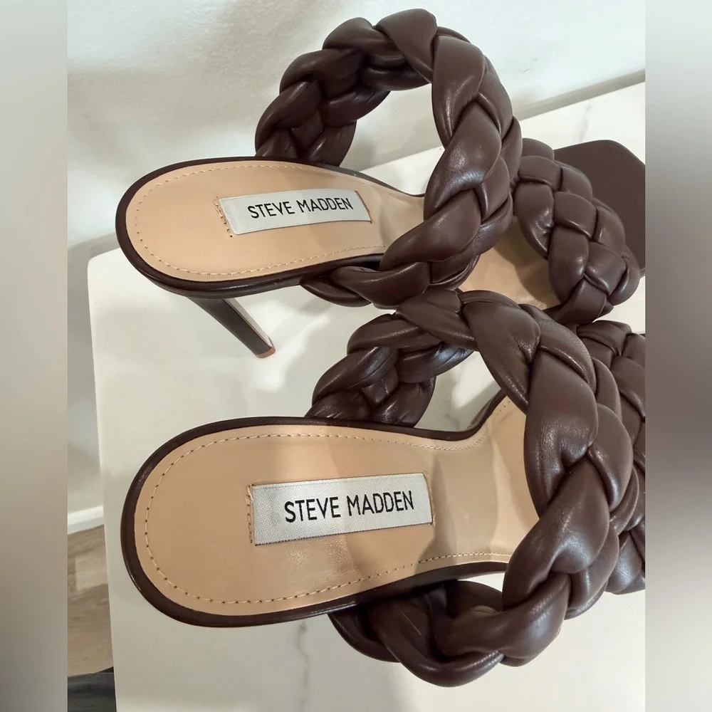 Steve Madden Size 9 Kenley Woven Slide Sandal - Picture 9 of 14